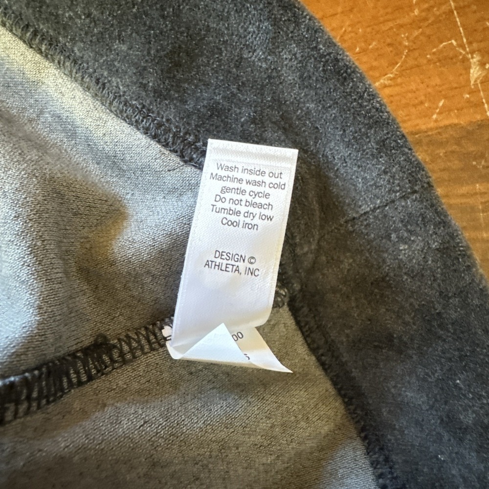NWT Athleta M Velour Criss Cross Dress Charcoal Gray Quiet Luxury Everyday - Picture 12 of 12